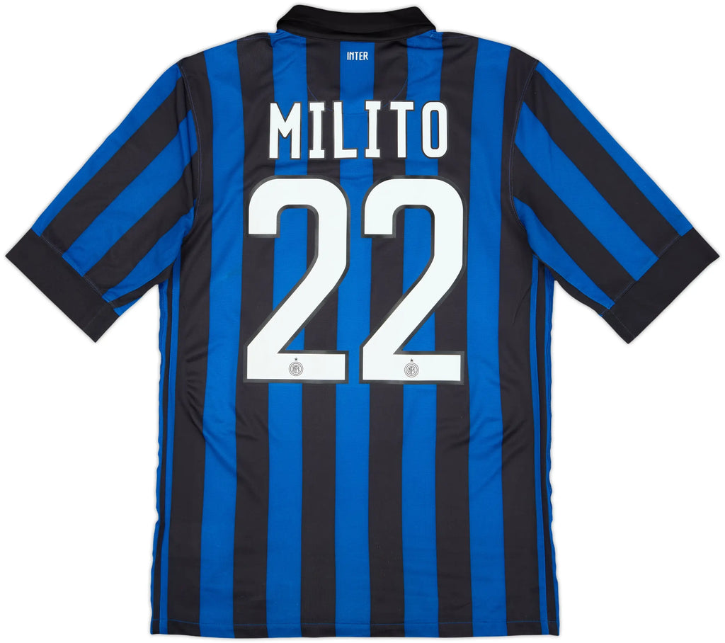 2011-12 Inter Milan Home Shirt Milito #22
