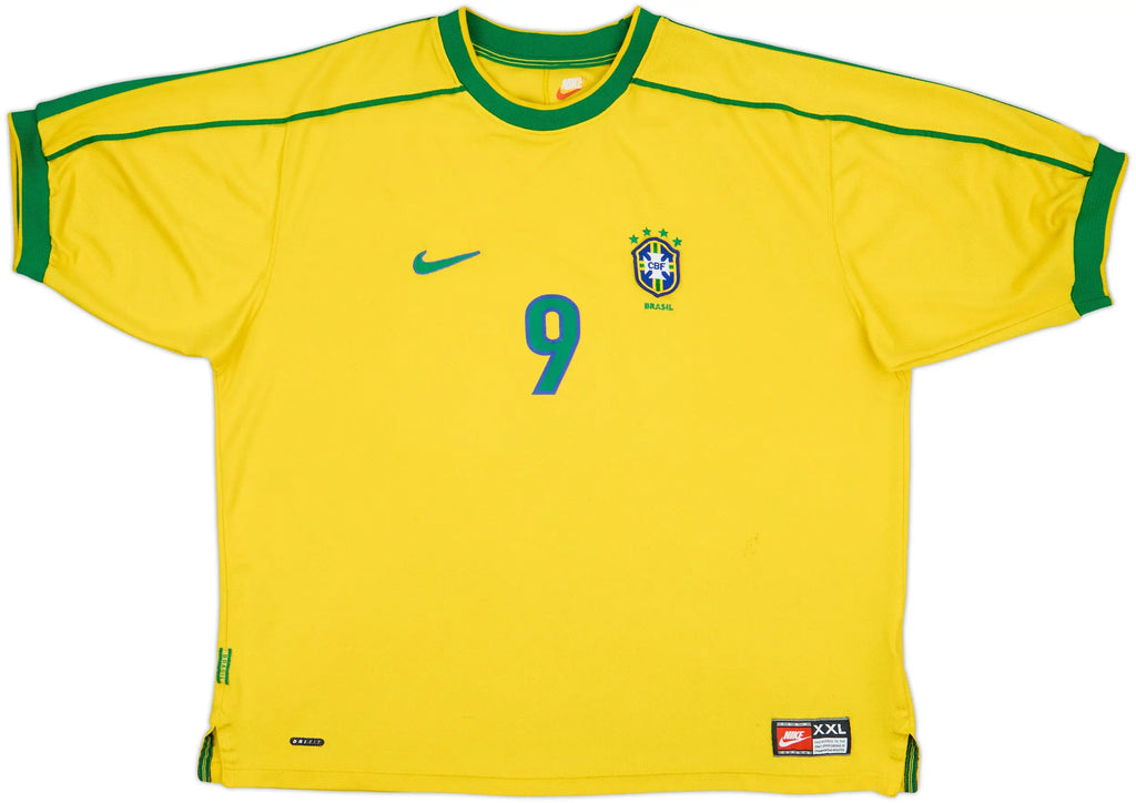 1998-00 Brazil Home Shirt Ronaldo #9