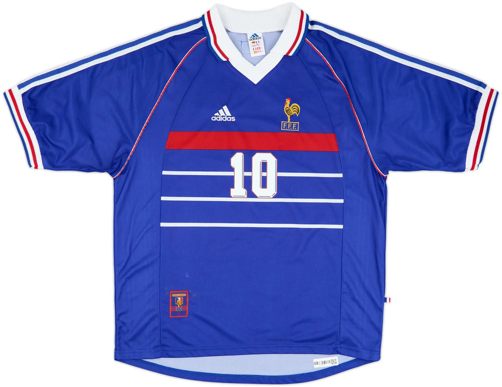1998-00 France Home Shirt Zidane #10